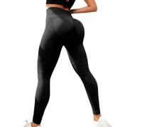 MEIION Cellulu Elegant Anti Cellulite Leggings for Women 3D Anti-Cellulite Compression Leggings with High Waist Design, Seamless Push-Up Effect & Opaque Finish for Gym, Yoga & Everyday Wear Black