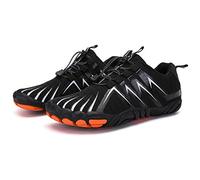 MEIION Flex Step Healthy and Comfortable Barefoot Shoes for Men and Women - Outdoor Barefoot Shoes for Rock & Pure Movement, black, 8 UK