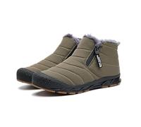 MEIION moving steps Zermatt Winter Shoes Water-Resistant Fur-Lined Unisex Snow Boots with Anti-Slip Sole, Side Zipper, Warm Winter Ankle Boots for Outdoor Walking