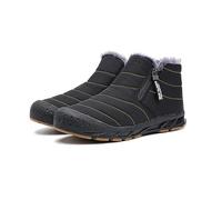 MEIION moving steps Zermatt Winter Shoes Water-Resistant Fur-Lined Unisex Snow Boots with Anti-Slip Sole, Side Zipper, Warm Winter Ankle Boots for Outdoor Walking