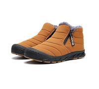 MEIION moving steps Zermatt Winter Shoes Water-Resistant Fur-Lined Unisex Snow Boots with Anti-Slip Sole, Side Zipper, Warm Winter Ankle Boots for Outdoor Walking
