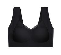 MEIION Nancy Soft Comfortable Push Up Bra Comfortable Women's Bra Without Steel Ring Soft Sleep Bra for Comfort All Day, black, XXL