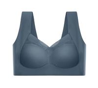 MEIION Nancy Soft Comfortable Push Up Bra Comfortable Women's Bra Without Steel Ring Soft Sleep Bra for Comfort All Day, royal, XL