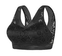 MEIION Yooje Posture Correcting & Anti-Sagging Bra Women's Orthopedic,Breathable Wireless Lace Bra, Comfortable Posture Correcting Design Black