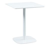 Meiiron Counter Bistro Pub Tables, Square Dining-Table Top Plate in 18mm Artificial Board, Legs Powdercoated Iron (Color : White, Size : 60x75cm(23.6x29.5in))