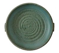 Meiiron Dining Plates with Handle Ceramic Dinner Rough Stoneware Dinner Handmade Creative Dinner Plate 6.5in/8.5in, Microwave, Oven, and Dishwasher Safe (Color : D, Size : 6.5in)