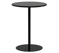 Meiiron Metal Cocktail Bistro Table, Indoor/Outdoor Restaurant Pub End Side Table, Round Sofa Coffee Table for Living Room, Balcony, Patio, More Colors (Color : Black, Size : Dia 70 x H 72cm)