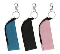 Meiiy Chapstick Holder Lip Balm/Gloss Sleeve Pouch Portable Lipstick Bag With Hook Gift for Women (3pcs)