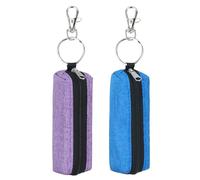 Meiiy Chapstick Holder Lip Balm Sleeve Pouch Lipstick Holder Bag Lip Gloss Holder With Hook Stocking Stuffers Gift for Women (Blue,purple)