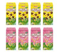 Meiji Chocorooms Chocolate & Strawberry Biscuits 40g (Assorted Pack of 8) - Crunchy Biscuit with Rich Chocolate Mushroom - Shaped Treats