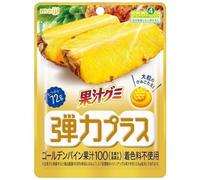 meiji Fruit Juice Gummi Elastic Plus Golden Pineapple 72gThe product has a firm, chewy, thick shape The product has a firm, chewy, thick shape and a q