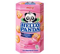 Meiji Hello Panda Biscuits with Strawberry Flavoured Filling 50g
