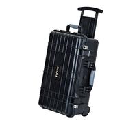 MEIJIA All Weathe Waterproof Hard Case with Retractable Pull Handle and Rolling Wheels, Customizable Fit Foam Inserted, Fit for Camera,Drones,Equipment,Elegant Black,22 x13.81x9inches