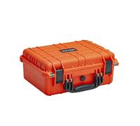 MEIJIA All Weather IP67 Waterproof Hard Protective Case, Hard Camera Case with Customizable Foam, Perfectly Protection of Camera, Drones, Pistols, Equipments,13.35 x11.63x5.98inches(Orange)