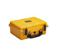 MEIJIA All Weather IP67 Waterproof Hard Protective Case,Hard Camera Case with Customizable Foam,Perfectly Protection of Camera, Drones, Pistols, Equipments,15.98x12.99x6.85inches (Yellow)