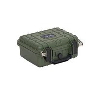 MEIJIA IP67 Waterproof Hard Protective Case,Compact Hard Camera Case,Small Hard Case with Customizable Foam, Fit Use of Drones,Camera,Lens (Green, 10.62 x9.68x4.87inches)