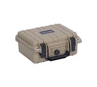 MEIJIA IP67 Waterproof Hard Protective Case,Compact Hard Camera Case,Small Hard Case with Customizable Foam, Fit Use of Drones,Camera,Lens(10.62 x9.68x4.87inches,Desert Tan)