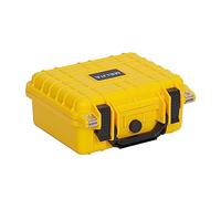 MEIJIA IP67 Waterproof Hard Protective Case,Compact Hard Camera Case,Small Hard Case with Customizable Foam, Fit Use of Drones,Camera,Lens(10.62 x9.68x4.87inches,Yellow)
