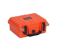 MEIJIA IP67 Waterproof Hard Protective Case,Compact Hard Camera Case,Small Hard Case with Customizable Foam, Fit Use of Drones,Camera,Lens (Orange, 10.62 x9.68x4.87inches)