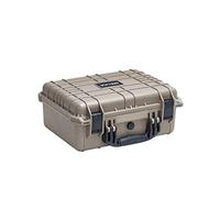 MEIJIA Portable All Weather Waterproof Protective Case,Hard Case,Camera Case with Customized Fit Foam,Fit Use of Drones,Camera,Equipments,Pistols,13.35 x11.63x5.98inches (Desert Tan)