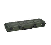 MEIJIA Portable Rolling All Weathe Waterproof Hard Rifle Case with Wheels,Customizable Fit Foam Insert,48.42x16.14x6.29inches (Green)