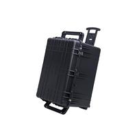 MEIJIA Waterproof Heavy Duty Hard Protective Case,Hard Camera Case with Retractable Pull Handle and Rolling Wheels,Customizable Fit Foam Inserted,Elegant Black (31.56"X22.99"X19.49")
