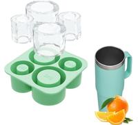 MEIJIAYOU Ice Mold Compatible with Tumbler Yeti,Soft Silicone Cylinder Ice Cube Mold Tray With Lid Compatible with Cup Yeti for Freezer,Easy Fill and Release Ice Maker,1PC