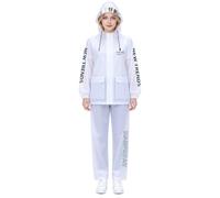 MEIJMJIA YMTECH 2-Piece Split Rain Suit for Men Women, Waterproof Windproof Motorcycle Rain Gear with Hood & Detachable Visor, Reflective with Pockets for Riding & Outdoor Activities