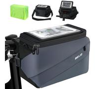 MEIJO Bicycle Bag Handlebar with Handlebar Adapter, 6.5 L Handlebar Bag Bicycle and Electric Bicycles Waterproof Large Capacity Bicycle Basket Front Bicycle E-Bike Blue