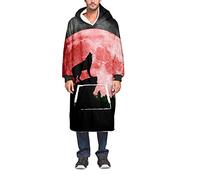 Meiju 3D Adults Oversized Hoodie Sweatshirt Blanket,Comfortable Wearable Throw Blanket with Sleeves and Pockets Polyester Super Soft Warm