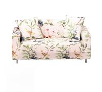 Meiju Flora lSofa Slipcover Sofa Cover Slip Cover L shape Couch Settee ElasticUniversal Fitted Arm-chairFurniture Protector for 1 2 3 4 Seater + 2 x Pillowcases (3 Seater,Cream fruit)