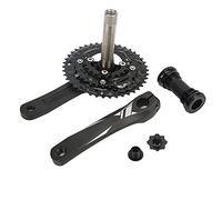 MEIJUN Bicycle 170MM 22 32 42T Crankset Aluminum Alloy Integrated Hollow CNC Anodized Mountain Bike Crankset for 10 Speed 30 Speed Bikes Black (Including the central axis)