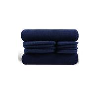 MEIKAN Combed Cotton Japanese Kimono clogs Two Tabi Toe Socks (Pack of 2 pairs) EU35-42 For Women Mens Tabi Flip Flop, Navy Blue, Medium