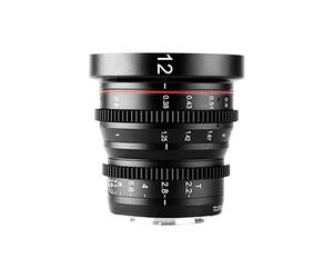Meike 12mm T2.2 Manual Focus Wide Angle Fixed Prime Cinema Lens for M43 Micro Four Thirds MFT Mount Cameras and Cinema Camera BMPCC