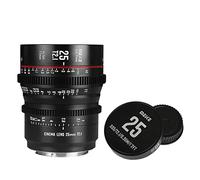 Meike 25mm T2.1 Super 35 Prime Manual Focus Cinema Lens for EF-Mount Cine Camera Compatible with Canon C200 C300 II, RED Komodo, BMPCC 6K, Z CAM E2-S6 BMPCC 6K Pro