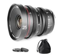 Meike 25mm T2.2 Large Aperture Manual Focus Prime Low Distortion Mini Cine Lens Compatible with Micro Four Thirds M43 MFT Olympus/Panasonic Lumix Cameras and BMPCC 4K Zcam E2