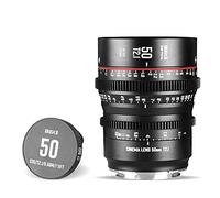 Meike 50mm T2.1 Super 35 Prime Manual Focus Cinema Lens for EF-Mount Cine Camera Compatible with Canon C200 C300 II, RED Komodo, BMPCC 6K, Z CAM E2-S6 BMPCC 6K Pro