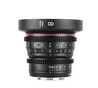 Meike 8 mm T2.9 Mini Fixed Prime Manual Focus Wide-Angle Cinema Lens for M43 Micro Four Thirds MFT Mount Cameras BMPCC 4K Z CAM E1 E2 Black