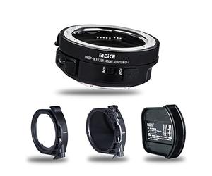 Meike MK-EFTE-C VND Auto-Focus Mount Lens Adapter with Drop-in Variable ND and UV Filters Converter for Canon EF/EF-S Lenses to Sony E Mount Cameras A9 A7III A7II A7 A7R3 A7R4