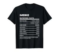 Meike Nutrition Facts Name Value Graphic T-Shirt