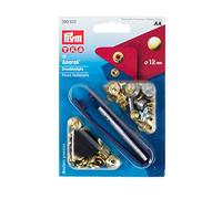 Meike Optics Prym 390332 Non-sew Fasteners Anorak Brass 12 mm Gold col, metal, Goldfarbig