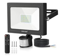 MEIKEE 35W Security Lights with Motion Sensor 3290 Lumen Dimmable PIR Floodlights Outdoor Lights 12m PIR Detection Button & Remote Adjustable IP66 Waterproof for Garden Corridor Entrance Backyard