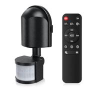 MEIKEE Outdoor PIR Motion Sensor with Remote, IP66 Waterproof | 180° Motion Sensor Detector up to 12m,Outdoor Sensor for Lights,Adjustable Security Sensor Switch for Garden, Driveway, Porch
