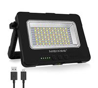 MEIKEE Rechargeable LED Spotlight, Portable Battery LED Spotlight, 10000 mAh Solar USB Charging, 3 Temperatures Colour, 5 Brightness, SOS, IP65, with Handle and 2 Magnets, Camping Light for Emergency,