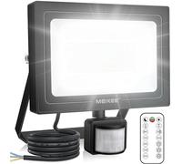 MEIKEE Security Lights Outdoor Motion Sensor 60W Stepless Brightness 5200 Lumen Adjustable 12m PIR Detection IP66 Waterproof Perfect for Garage Garden Forecourt with Remote Control