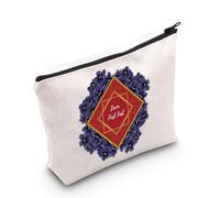 MEIKIUP 1913 DST African Violets Gift Greek Sorority Makeup Bag Soror First Last Sorority Zipper Pouch Makeup Bag, Soror bag, 现代
