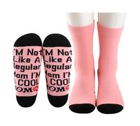 MEIKIUP 2 Pairs Cool Mom Socks Retirement Gift for Women New Mommy Socks Mother’s Day Gift for Sister Mom Grandma Novelty Sock (UK, Numeric, 10.5, 11, Regular, Regular, Cool Mom Socks-UK)
