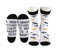 MEIKIUP 2 Pairs Fourth Wing Socks Basgiath War College Gifts Dragon Rider Socks Fantasy Book Lover Gifts Dragon Sock FW Merch (UK, Numeric, 10.5, 11, Regular, Regular, FW Socks-UK)