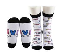 MEIKIUP 2 Pairs IVF Lucky Socks Women IVF Gifts Transfer Day Sock for IVF Mom Infertility Socks Love and Science Gifts (UK, Numeric, 10.5, 11, Regular, Regular, IVF Socks-UK)