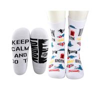 MEIKIUP 2 Pairs London Socks London Travel Gifts for London Girls Weekend Gifts England UK Travel Souvenir Gifts England Socks (UK, Numeric, 10.5, 11, Regular, Regular, London Socks-UK)